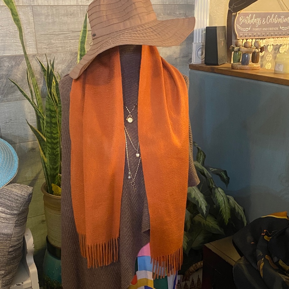 Alashan 100% Cashmere Orange Scarf